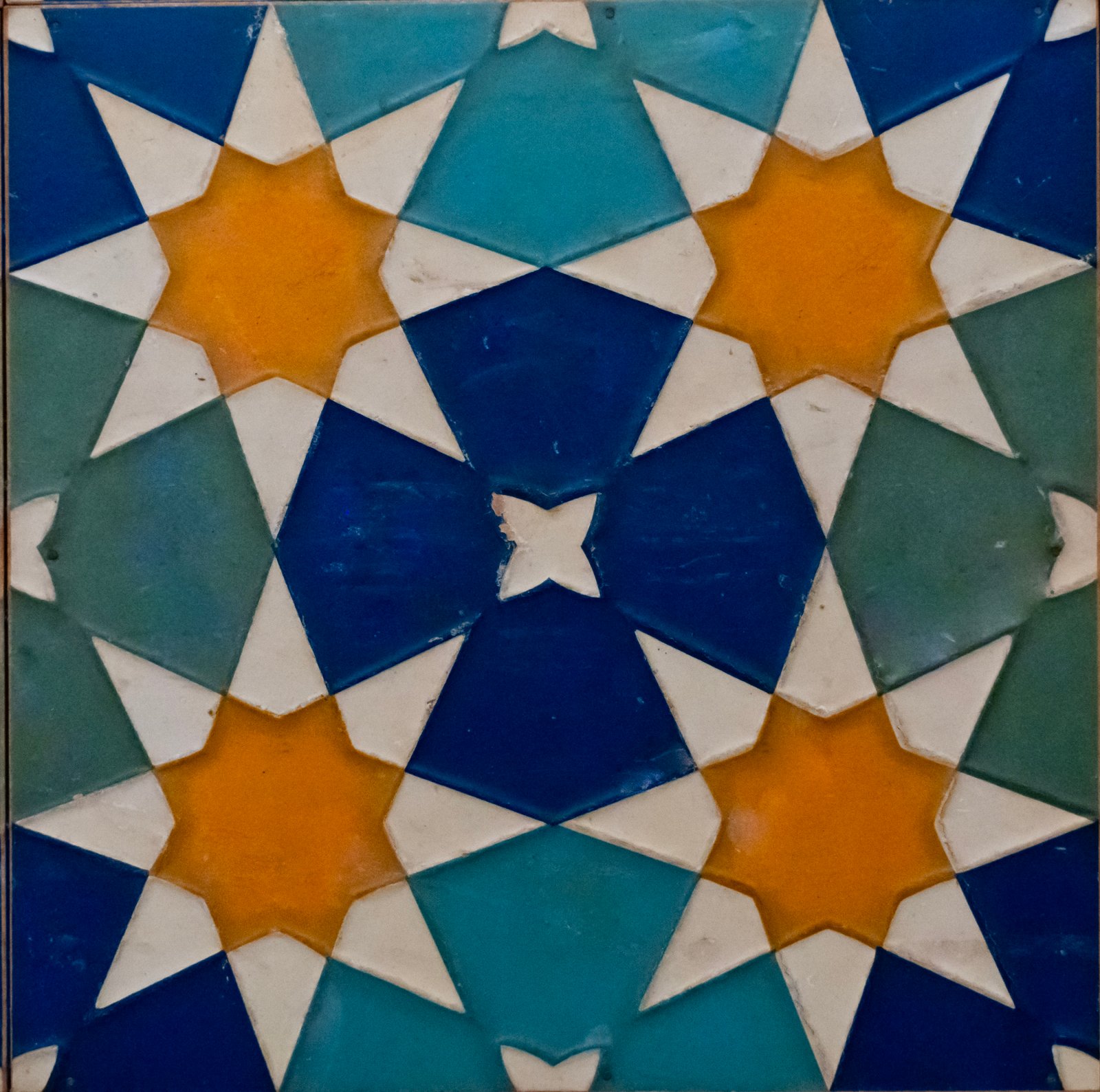 Hand-carved tile